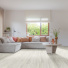 Sol lino tendance imitation parquet blanc - salon