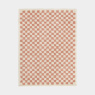 Visuel - Tapis damier  poils longs - Colorama - Rose vintage