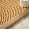 Visuel - Tapis Sisal grosses boucles - Cuba paille dorée - Ganse lin camel