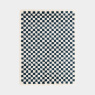 Visuel - Tapis damier  poils longs - Colorama - Bleu ptrole