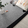 Visuel - Tapis pure laine - Latoon gris foncé - Ganse coton noir