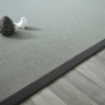 Visuel - Tapis sisal Yucatan gris acier - Ganse coton anthracite