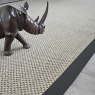 Visuel - Tapis sisal - Kidara nuage - Ganse coton noire