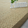 Visuel - Tapis jonc de mer - Paro fin natté 4x4 - Ganse coton marron