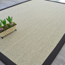 Visuel - Tapis Sisal Quintana blanchi - Ganse coton noire