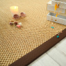 Visuel - Tapis naturel en sisal grosses boucles - Kidara chaume - Ganse marron