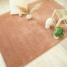 Visuel - Tapis doux poils longs - Touch rose corail - Galon tabac