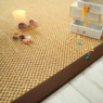 Visuel - Tapis naturel en sisal grosses boucles - Kidara chaume - Ganse marron