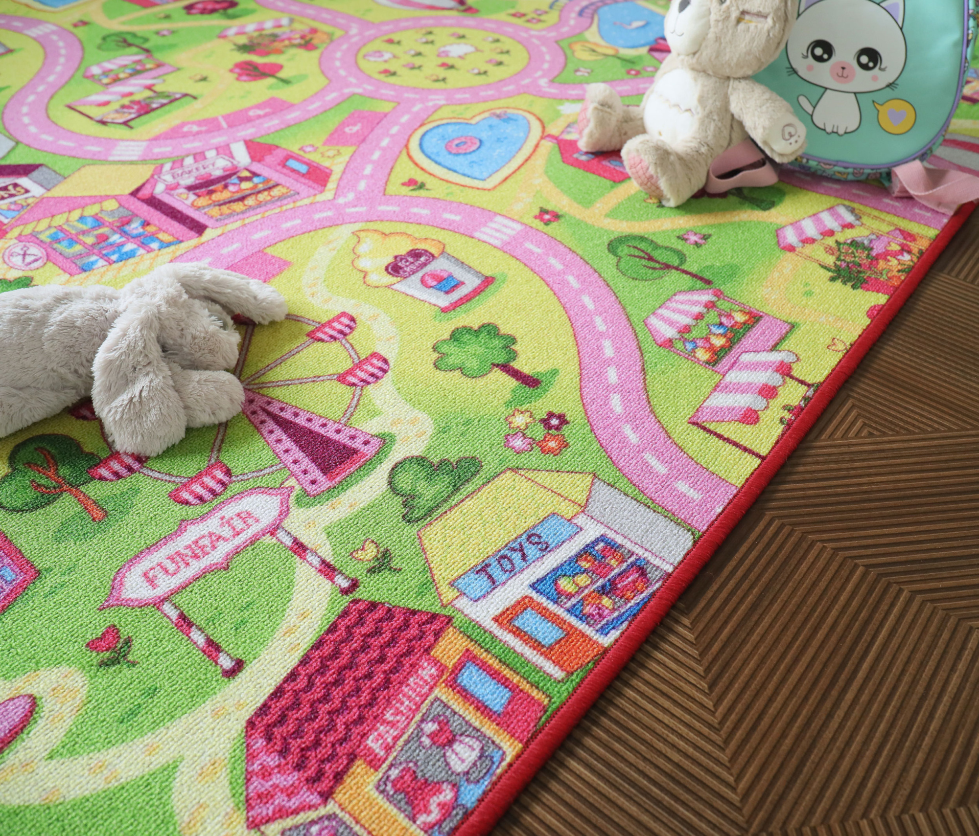 Tapis de jeu sur mesure circuit de voiture shopping