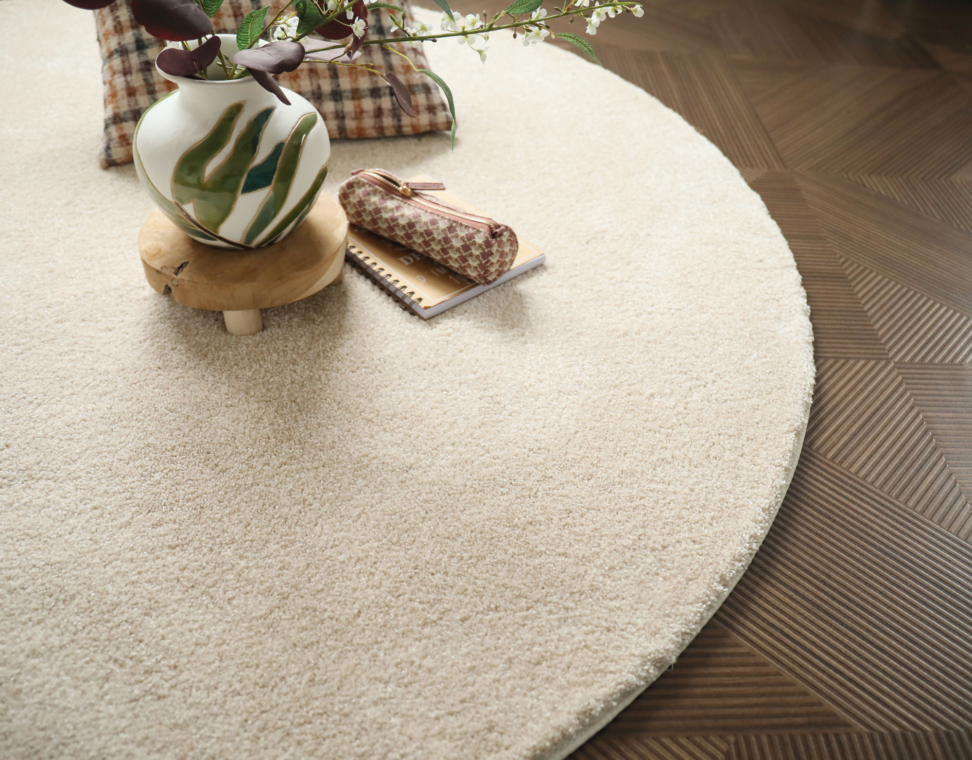 Tapis sur mesure doux poils longs - Touch beige clair