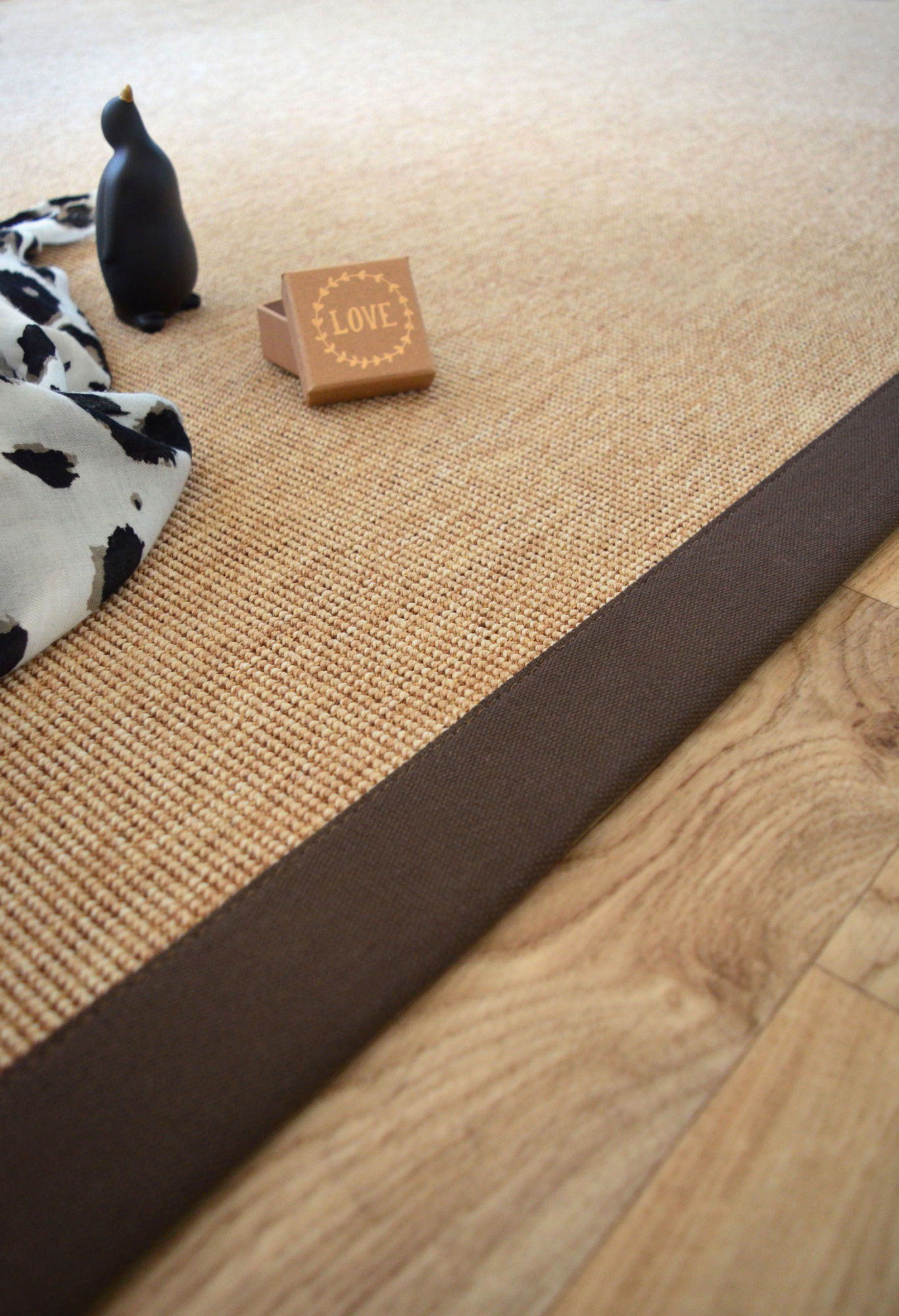 Tapis sur mesure Tissé plat Mahé - Naturel