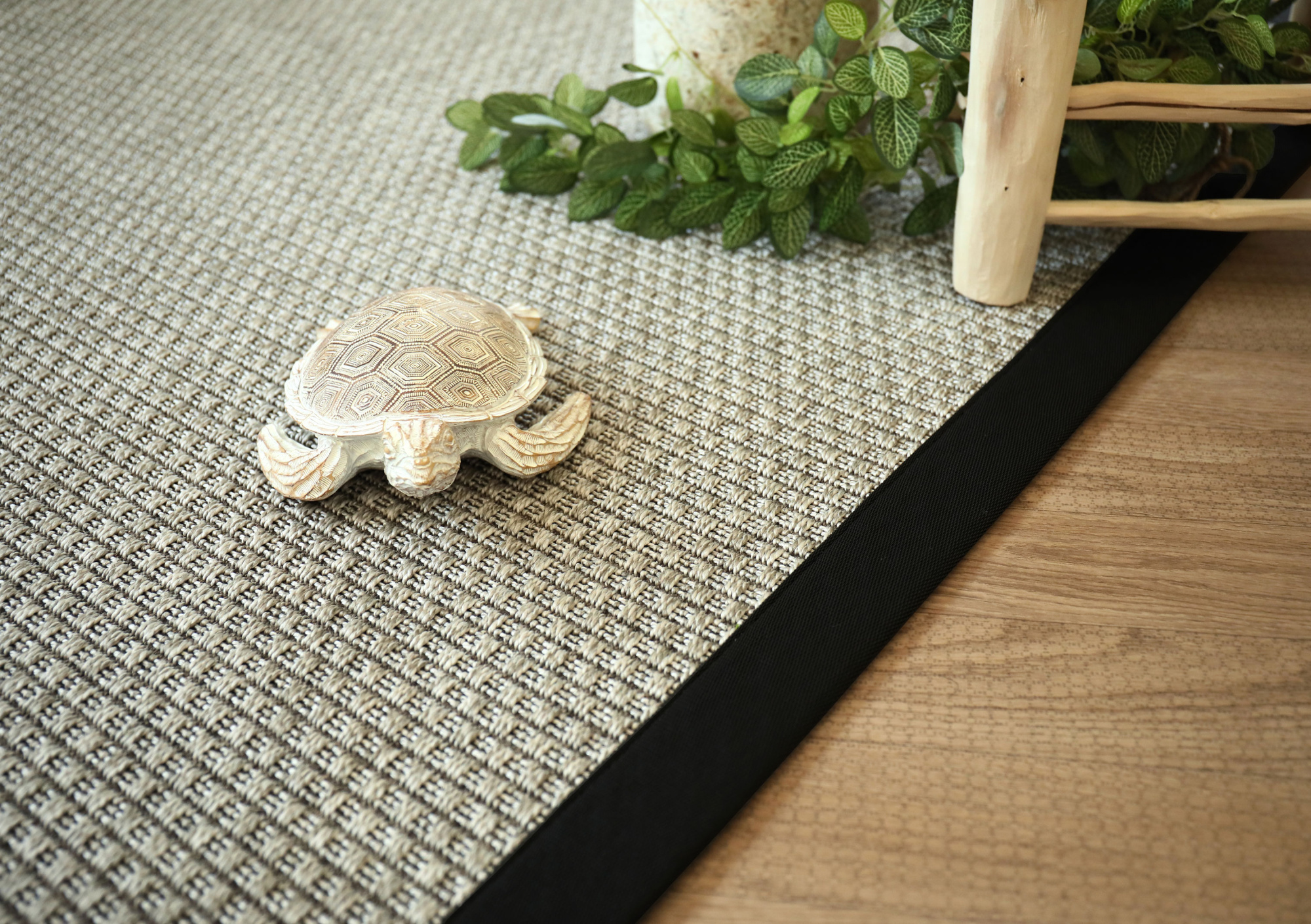 Tapis sur mesure Tissé plat natté Sumatra silver
