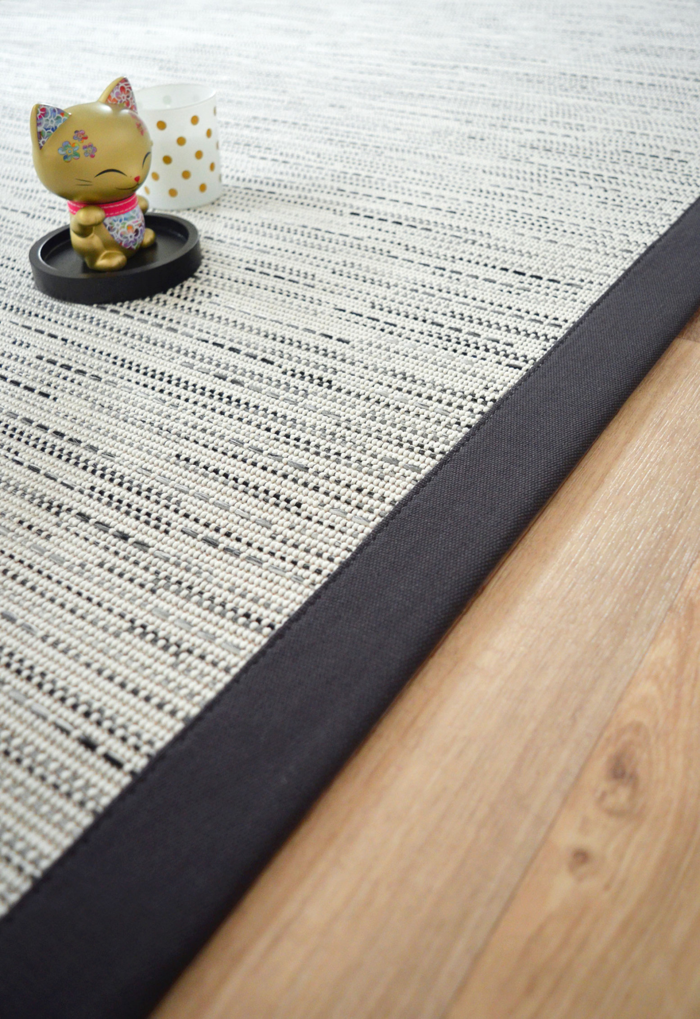 Tapis sur mesure Tissé plat Bornéo blanc