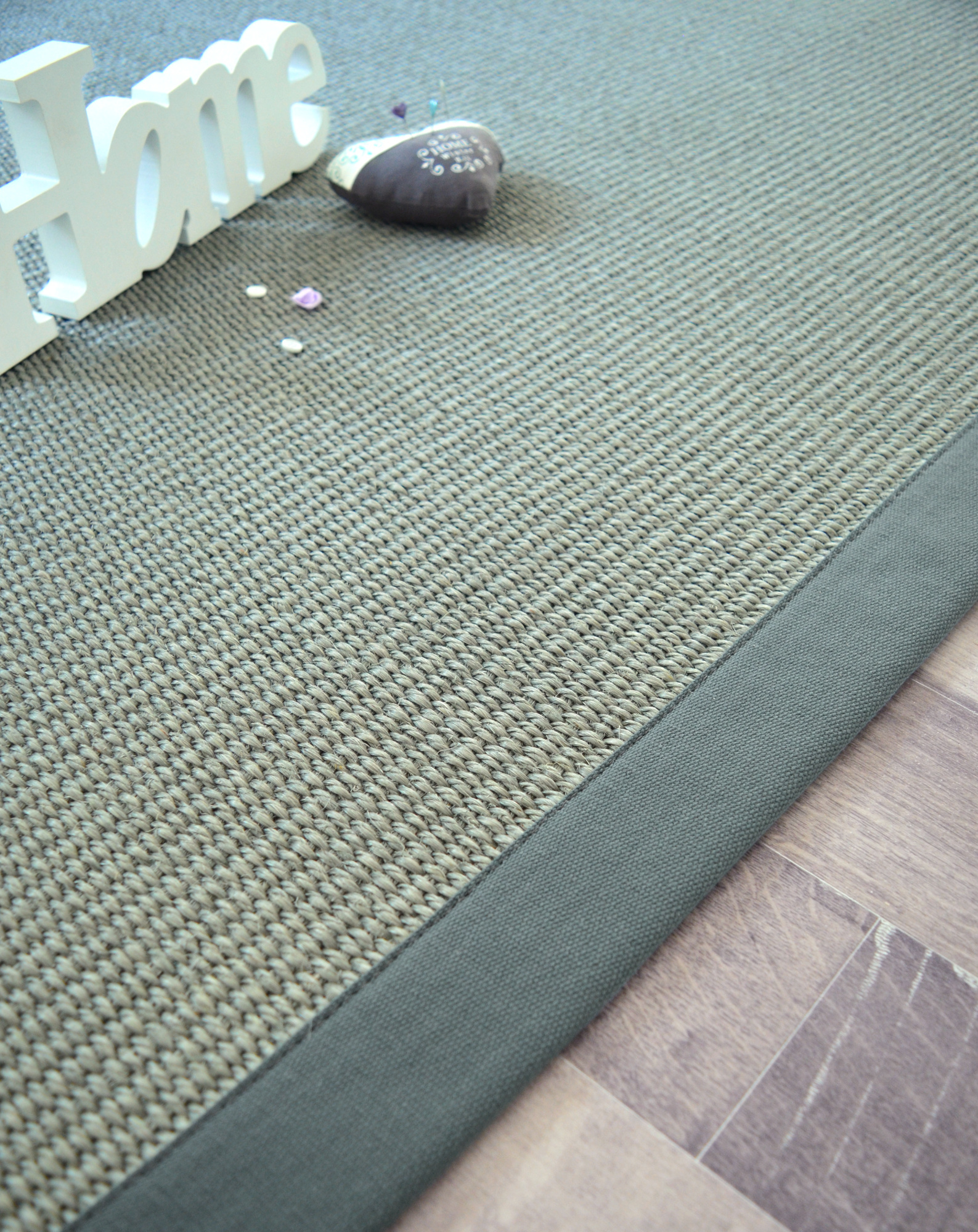 Tapis sur mesure Sisal Quintana - Gris