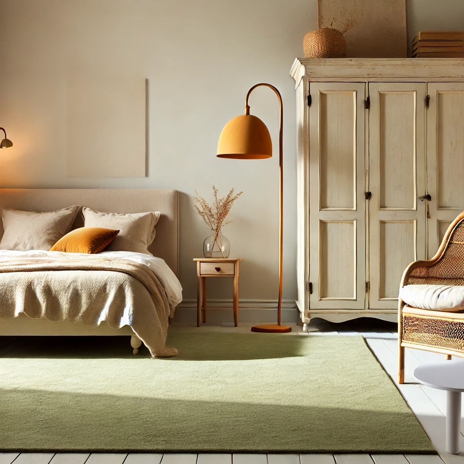 Tapis sur mesure en polyester recyclé Re-life vert kaki