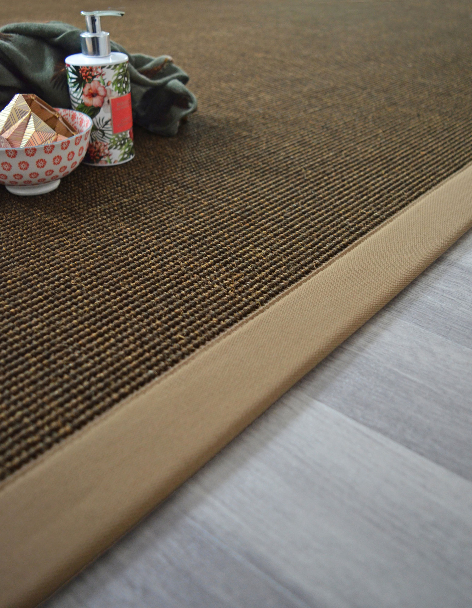 Tapis sur mesure Sisal Yucatan coleur cacao
