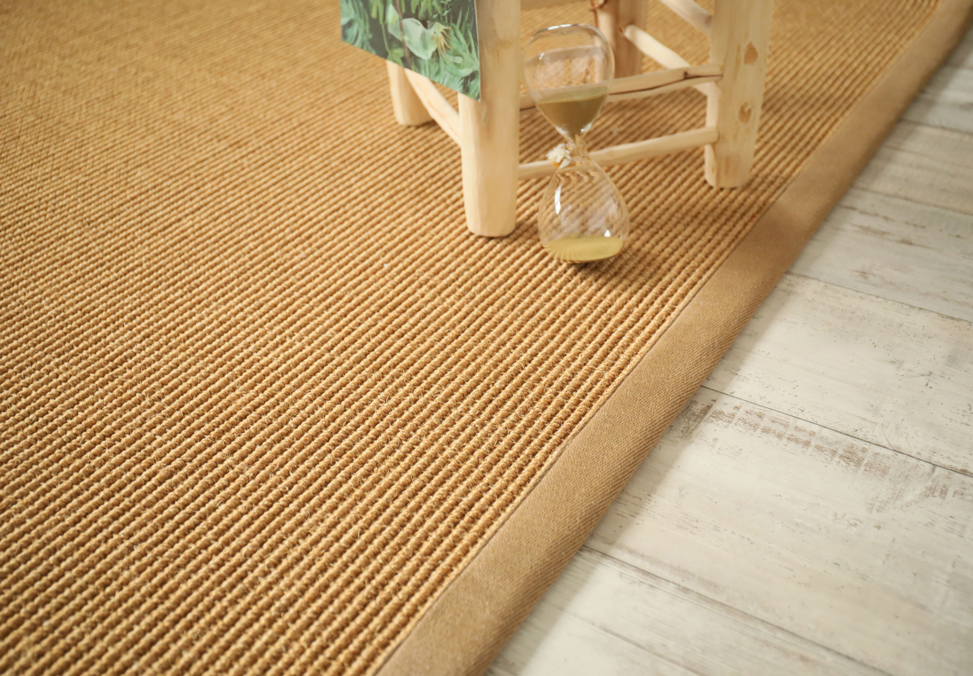 Tapis sur mesure Sisal Cuba paille dorée 