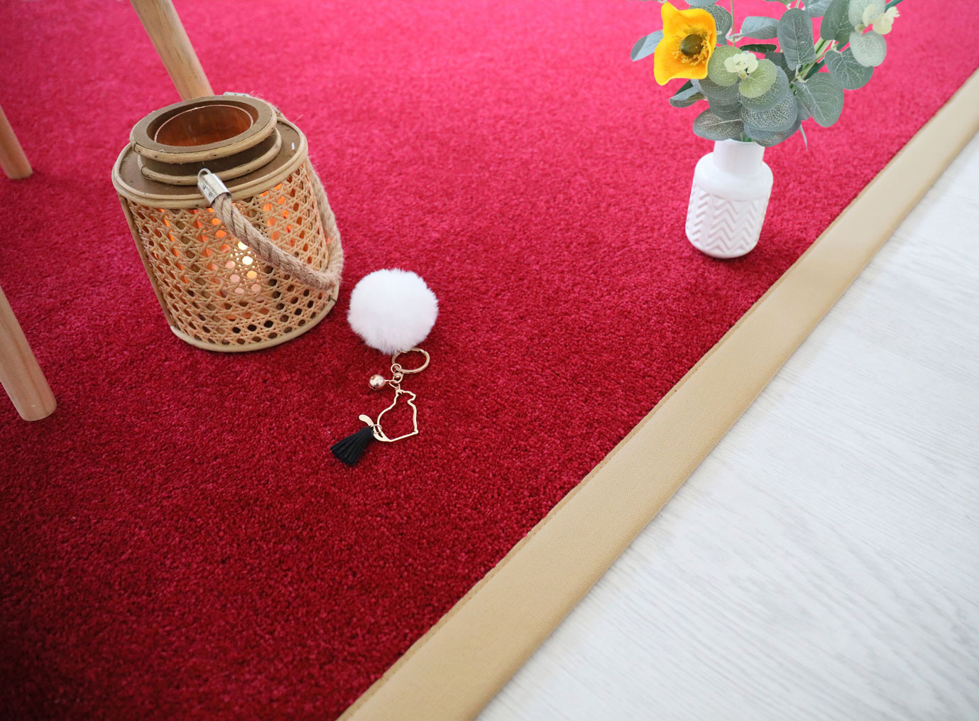 Tapis sur mesure Manège Velours - Rouge