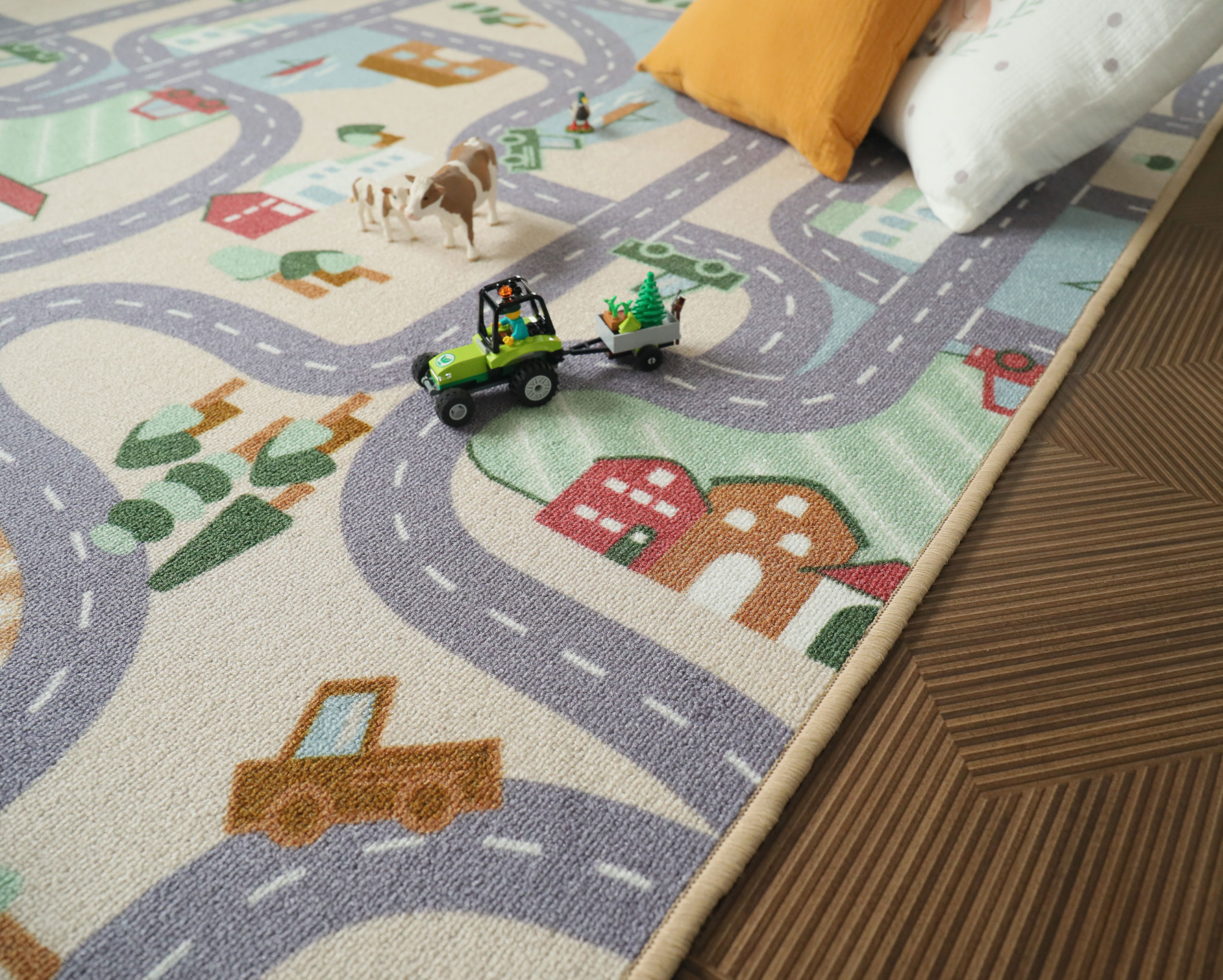 Tapis de jeu sur mesure circuit de voiture campagne
