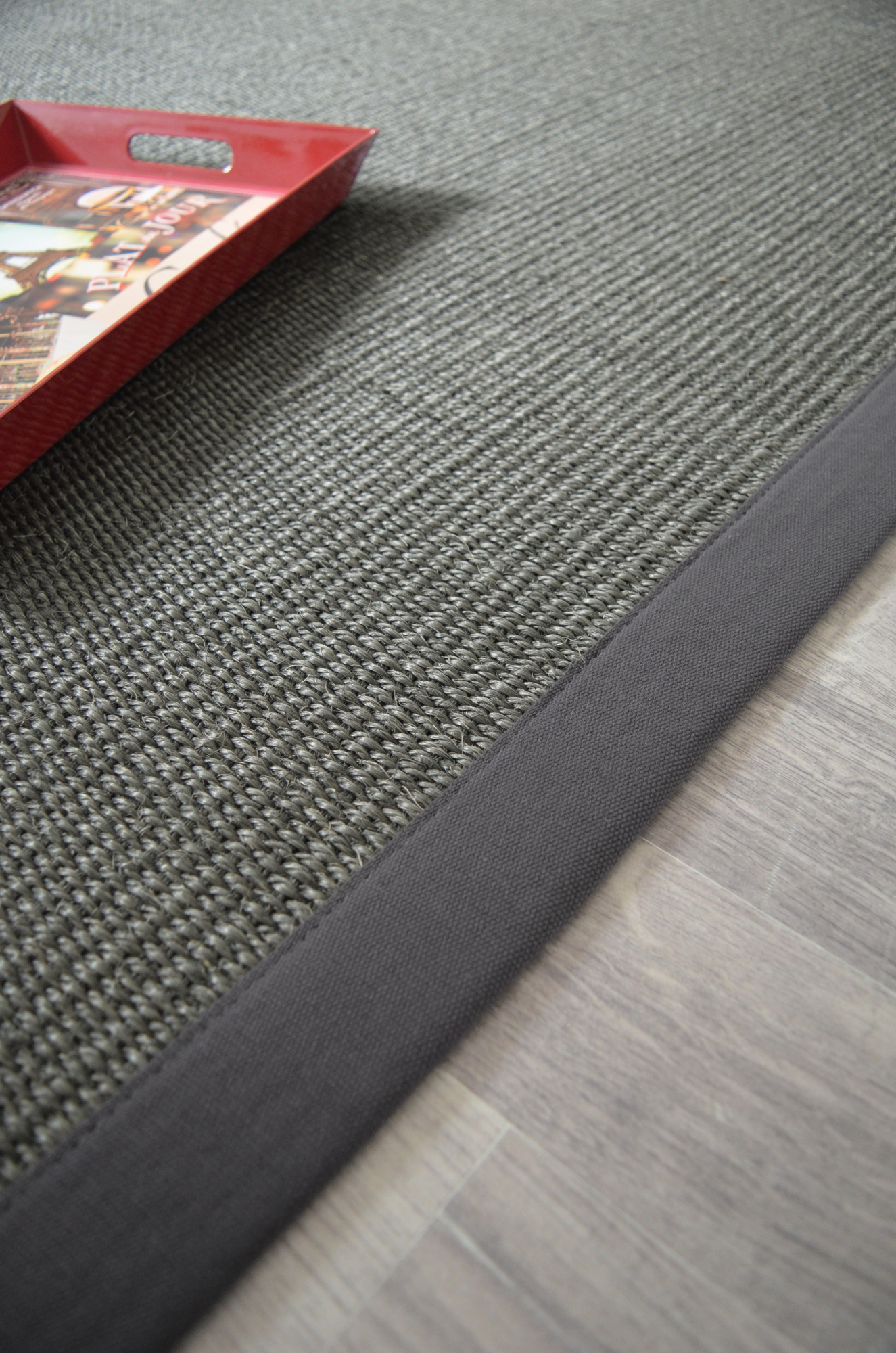 Tapis sur mesure Sisal Quintana - Anthracite