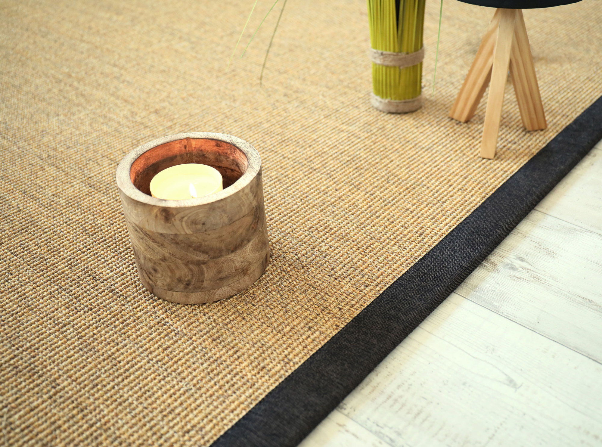 Tapis sur mesure sisal Yucatan chaume