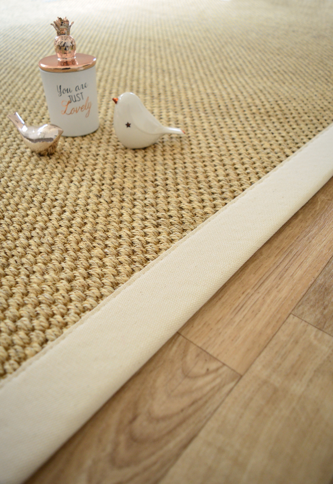 Tapis sur mesure Sisal Kidara grosses boucles naturel