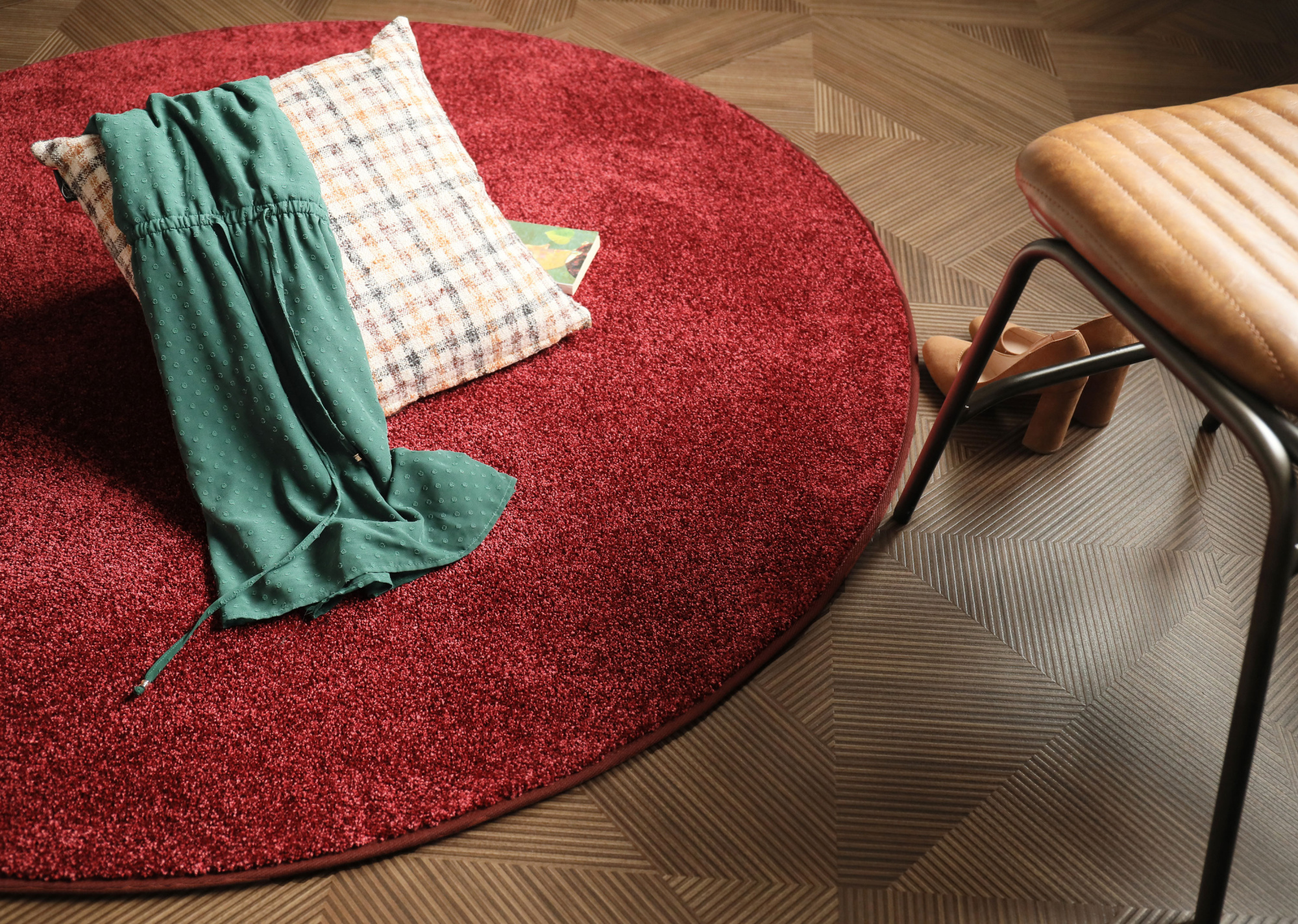 Tapis sur mesure Velours Feelings Balsan couleur rouge passion