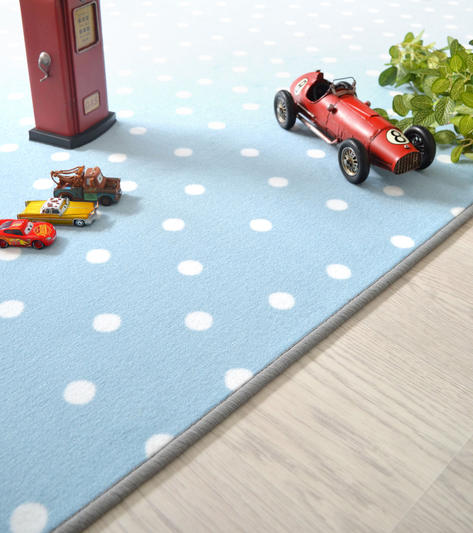 Tapis sur mesure Enfant pois bleu