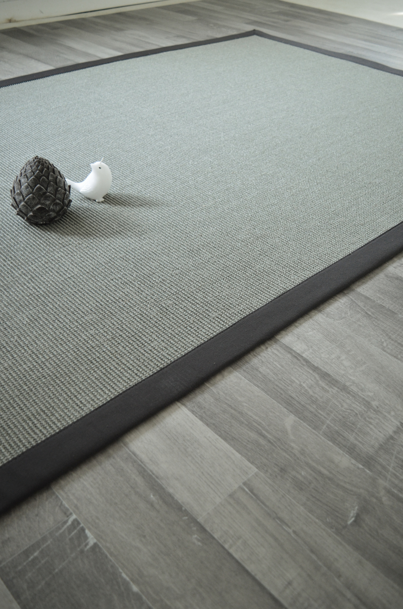 Tapis sur mesure Sisal Yucatan - Gris acier