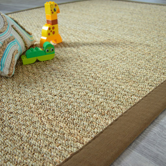 TAPIS SUR MESURE - Panama - Ganse coton - brun