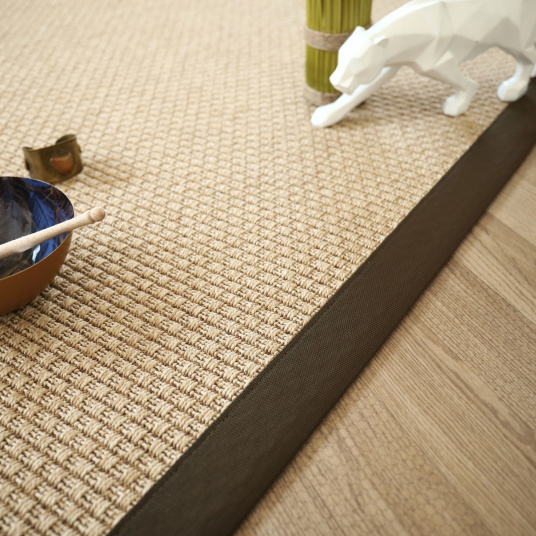 Tapis sur mesure Tissé plat natté Sumatra naturel