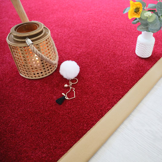 Tapis sur mesure Manège Velours - Rouge