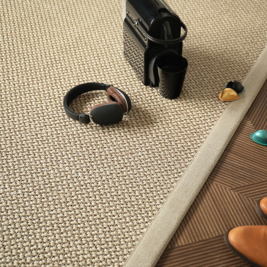 Tapis sur mesure sisal Slow ficelle lin