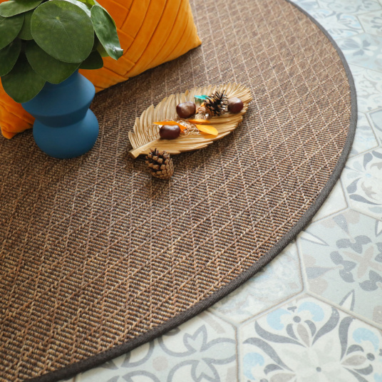 TAPIS SUR MESURE - Marron camel - Galon Polypropylène - Marron