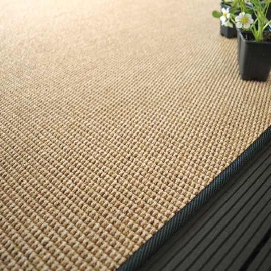 Tapis sur mesure Tissé plat Lombok naturel