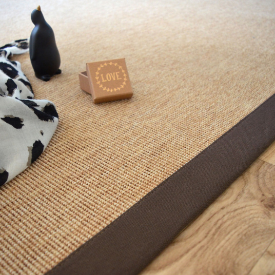 Tapis sur mesure Tissé plat Mahé - Naturel