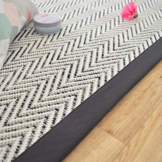 Java - Blanc - Ganse coton - anthracite