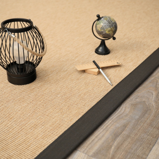 Tapis sur mesure Tissé plat Mahé - Naturel