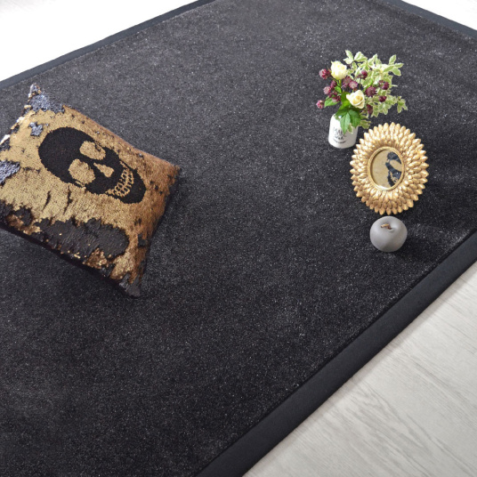 Tapis sur mesure Paillettes Star noir