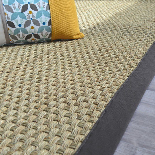 Tapis sur mesure Jonc de mer Paro fin natté