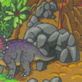 Tapis de jeu sur mesure - Circuit de voiture - Volcans et dinosaures